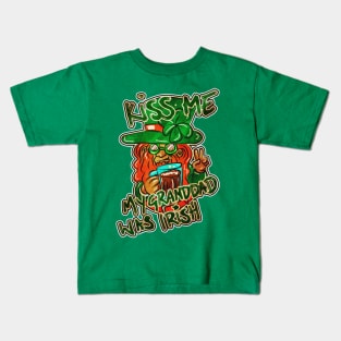 Kiss me my Granddad was Irish Kids T-Shirt